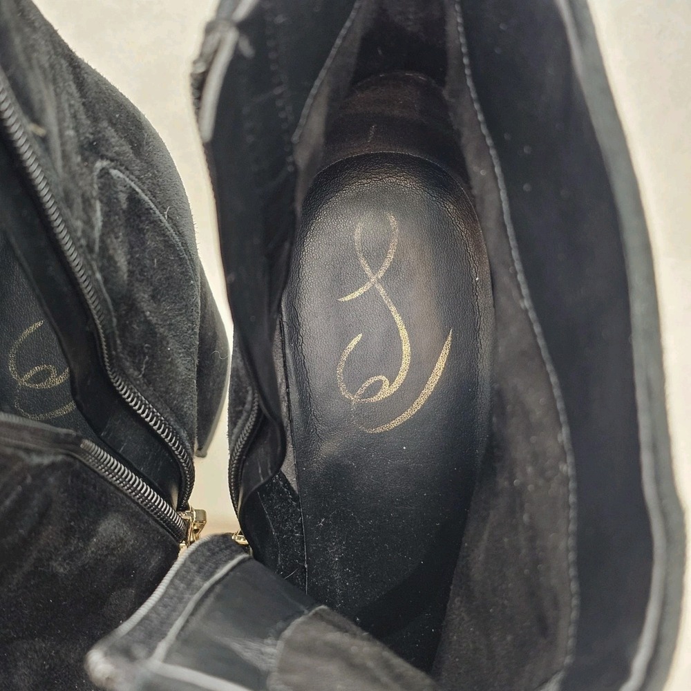 EUC Sam Edelman Florah Booties Women's Chic Black Suede High Ankle Size 9 - Picture 12 of 13